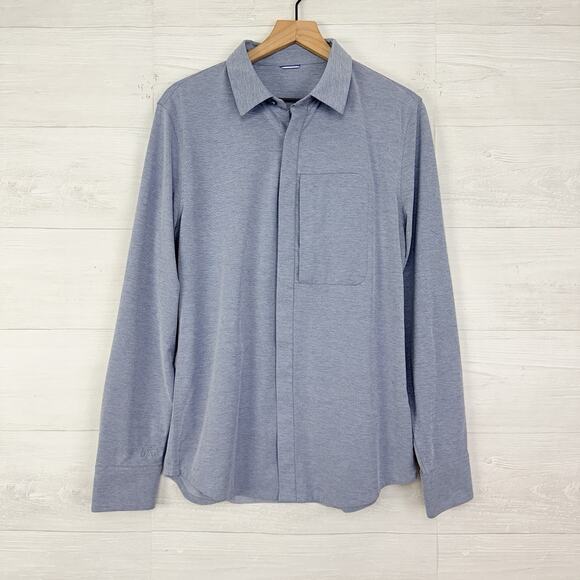 Kit + Ace Mens City Tech Long Sleeve Button Down Shirt Size Medium Performance - Picture 16 of 16